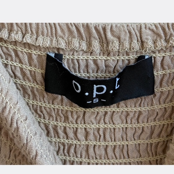 O.P.T Athena Puff Sleeve Smocked Bodice Midi Dress – Size S – Clay Brown - Picture 8 of 9